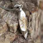 Men's Vintage Fashion S925 Silver Wishing Stone Necklace MTA3096F4M