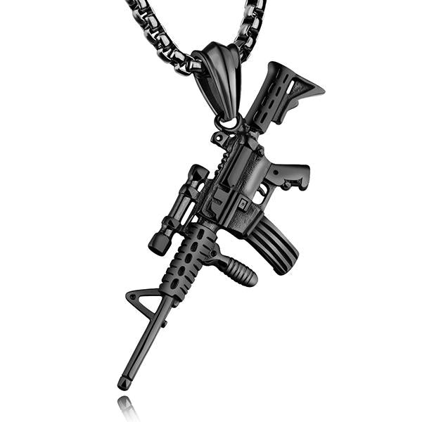 SUBMACHINE GUN PENDANT NECKLACE 00268572M