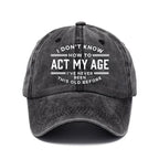 Men's Distressed Vintage Print Baseball Cap 79415758M