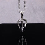 Retro Casual Nordic Trident Neptune Necklace 59483419TO
