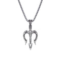 Retro Casual Nordic Trident Neptune Necklace 59483419TO